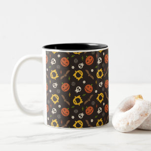 Halloween Pattern Two-Tone Coffee Mug