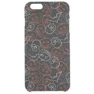 Halloween Pattern Clear iPhone 6 Plus Case
