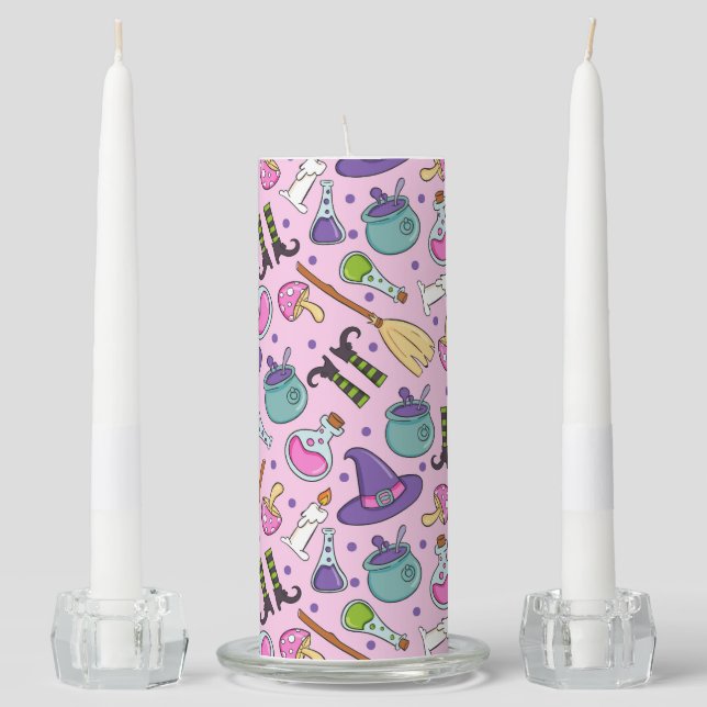 Halloween Pattern Unity Candle Set (Front)