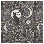 Halloween Pattern-Witchcraft and Spooky Night Fabric