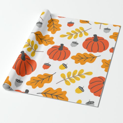 Halloween pattern with pumpkins and failure wrapping paper