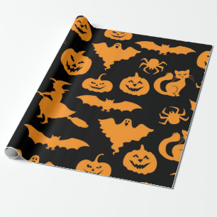 Halloween pattern wrapping paper