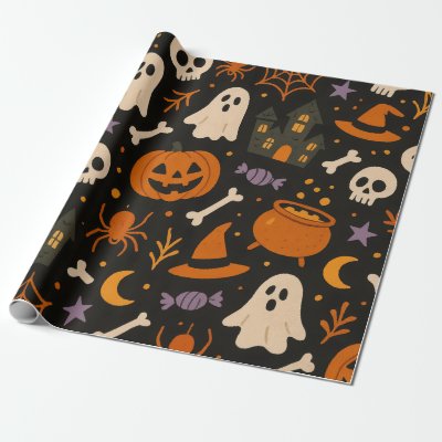 Halloween Pattern Wrapping Paper