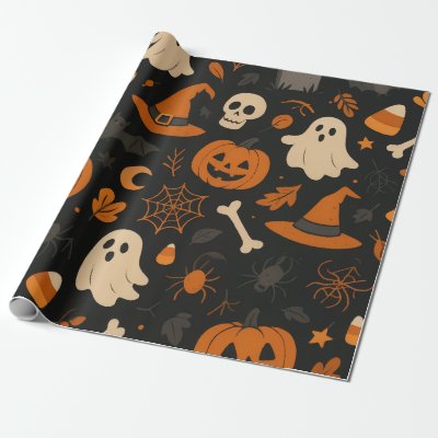 Halloween Pattern Wrapping Paper