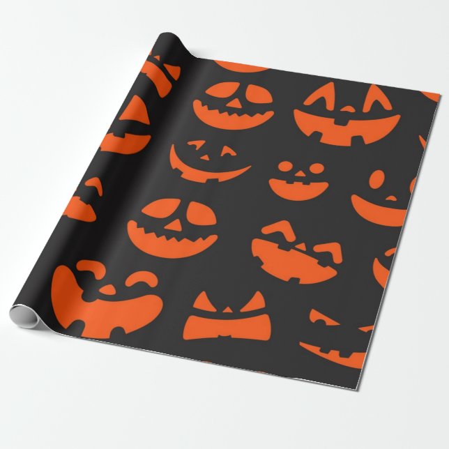 Halloween pattern wrapping paper (Unrolled)