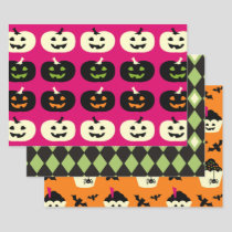 Halloween Pattern Wrapping Paper Sheets