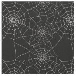 Halloween Patterned Black and White Spider Web Fabric