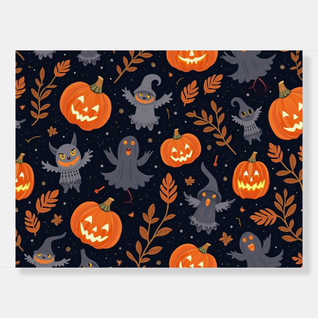Halloween-patterned Foam Core Board (Front)