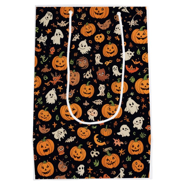 Halloween-patterned Medium Gift Bag (Back)