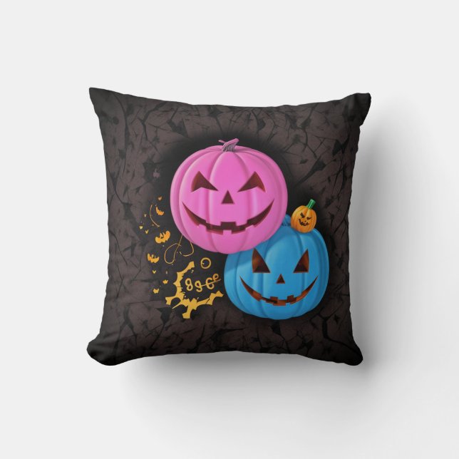 Halloween Patterned Pillow Cushion (Front)