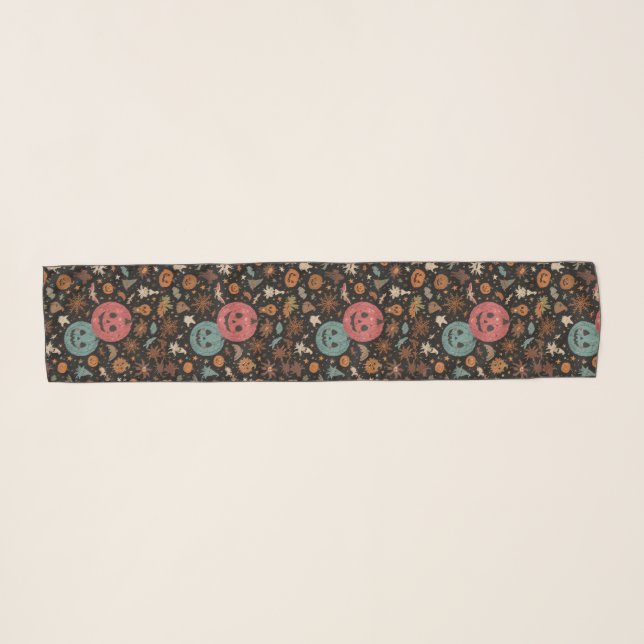 Halloween-patterned scarf (Front (Horizontal))