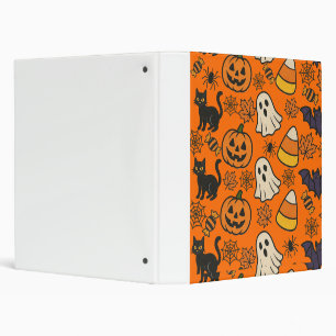 Halloween patterns 3 ring binder