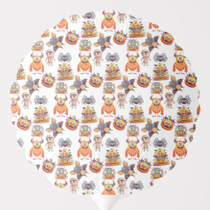 Halloween Patttern Of Creatures Balloon