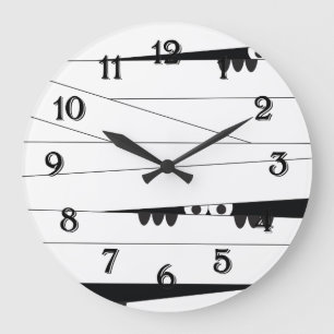 Halloween Peeking Mummy Large Clock