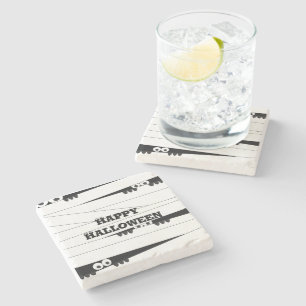 Halloween Peeking Mummy Stone Coaster