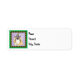 Halloween Pekingese Label