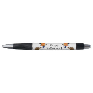 Halloween Pen Witch Pumpkin Flying Broom Fun