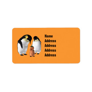Halloween Penguin Label