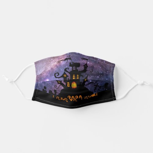 Halloween Personalized Haunted House Galaxy Adult Cloth Face Mask