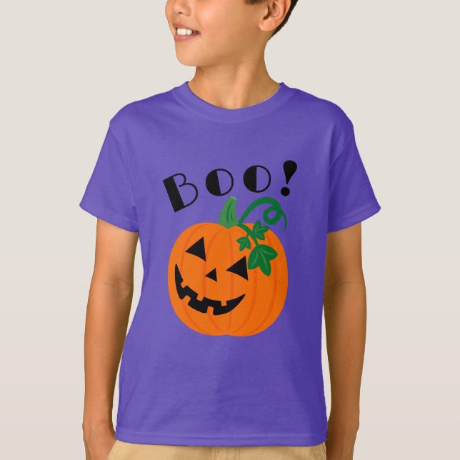  Halloween Personalized Jack O Lantern Boo  T-Shirt (Front)