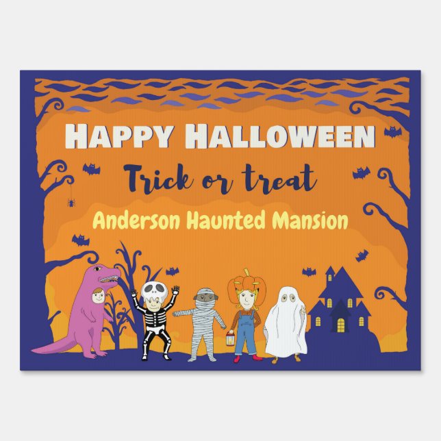 Halloween Personalized yard Sign (Front)