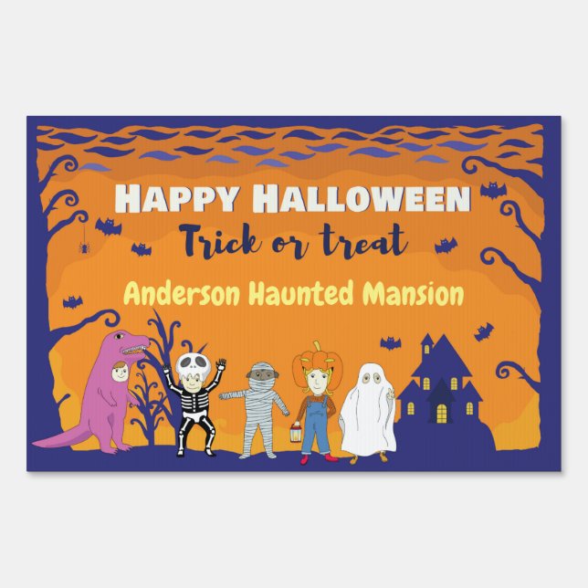Halloween Personalized yard Sign (Front)
