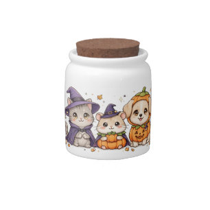 Halloween Pets Mug, Cat Dog Candy Jar