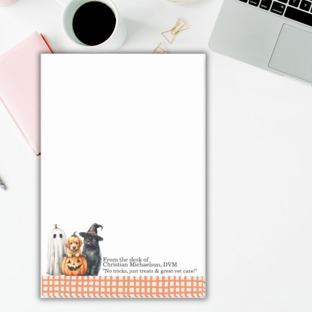 Halloween Pets Veterinary Custom Name Post-it Notes (Creator Uploaded)