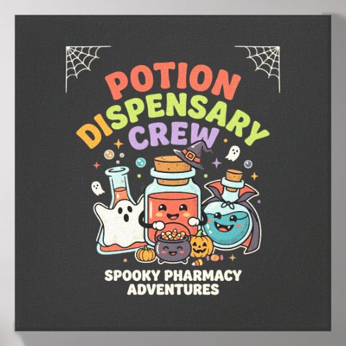Halloween Pharmacy Potion Crew Canvas Photo Tile