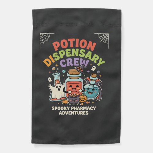 Halloween Pharmacy Potion Crew Garden Flag