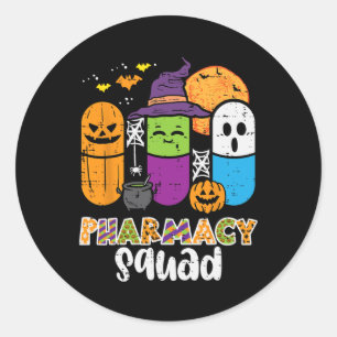 Halloween Pharmacy Squad PIlls Costume Pharmacist Classic Round Sticker