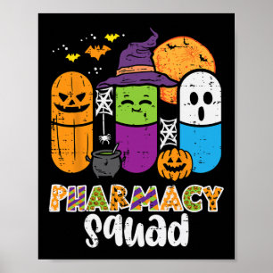 Halloween Pharmacy Squad PIlls Costume Pharmacist  Poster