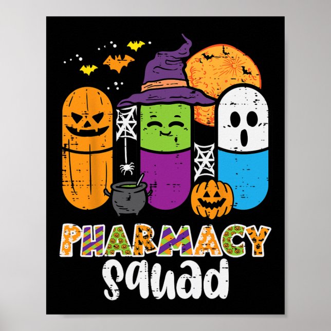 Halloween Pharmacy Squad PIlls Costume Pharmacist  Poster (Front)