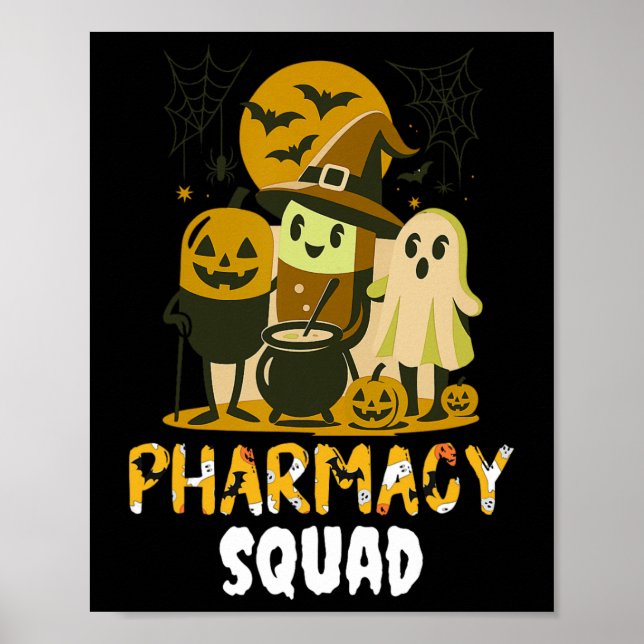 Halloween Pharmacy Squad Pills Costume Pharmacist  Poster (Front)