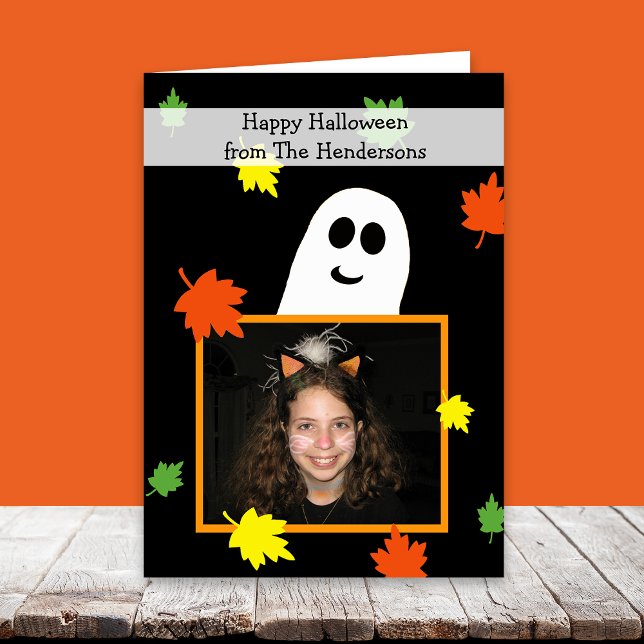Halloween Photo Greeting Card --  Ghost Frame (Creator Uploaded)