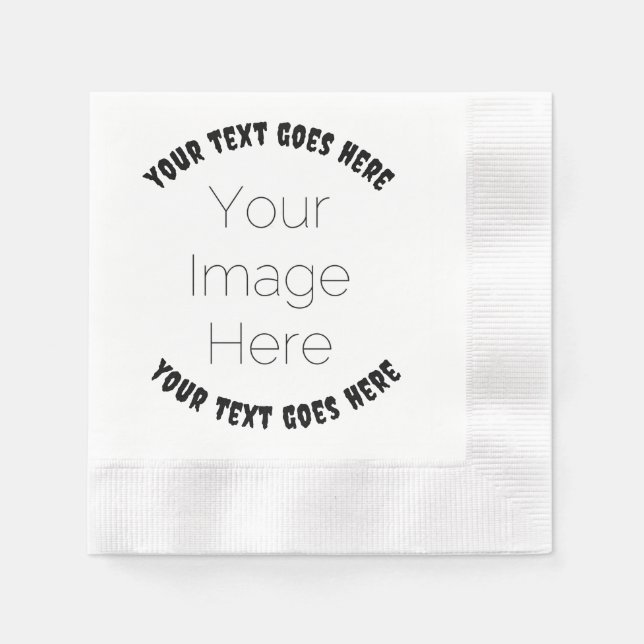 Halloween Photo Party Napkin – Custom Image & text (Front)