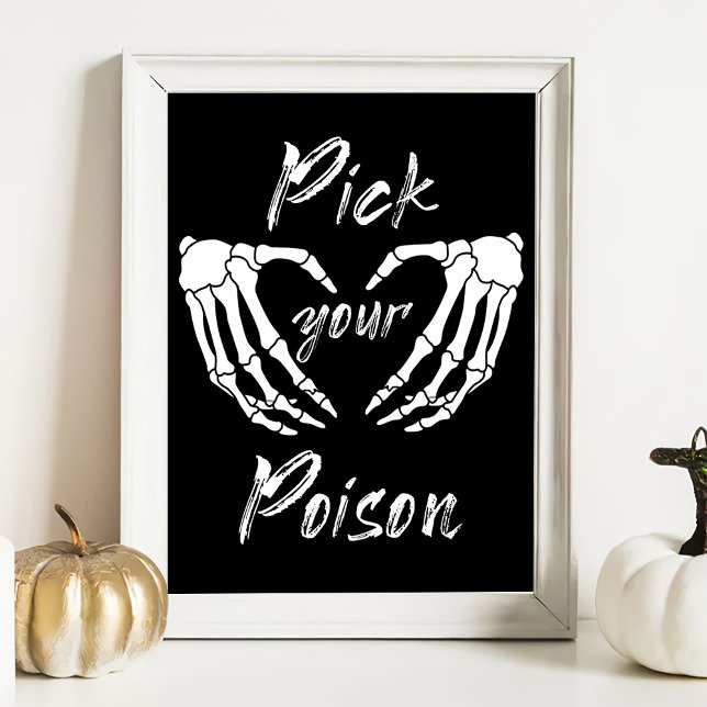 Halloween Pick Your Poison Baby Shower Game Poster (Creator Uploaded)