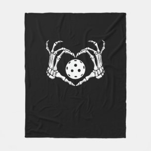Halloween Pickle Skeleton Heart Hands Fleece Blanket