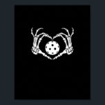 Halloween Pickle Skeleton Heart Hands Poster<br><div class="desc">A Halloween pickle skeleton heart hands design. Quirky,  fun,  and humorous.</div>