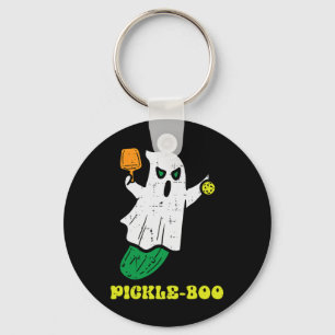 Halloween Pickleball Pickle Boo Ghost Costume Men  Keychain