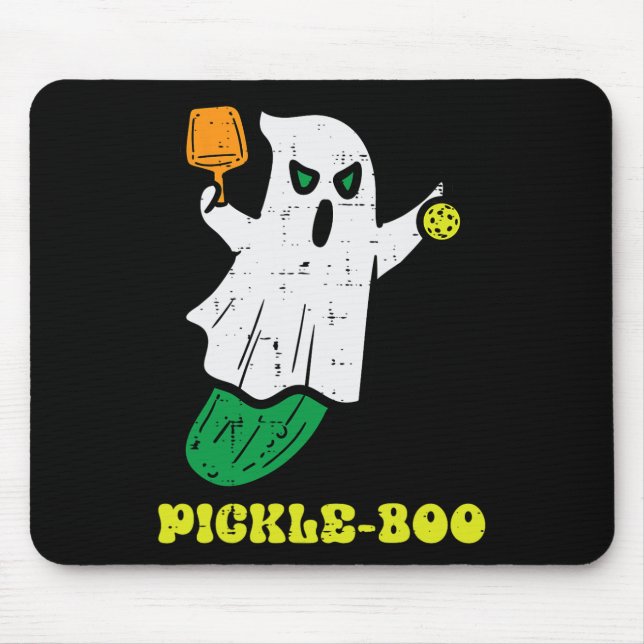 Halloween Pickleball Pickle Boo Ghost Costume Men  Mouse Pad (Front)