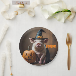 Halloween Pig Party Plates