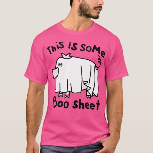 Halloween Pig This is Some Boo Sheet T_Shirt