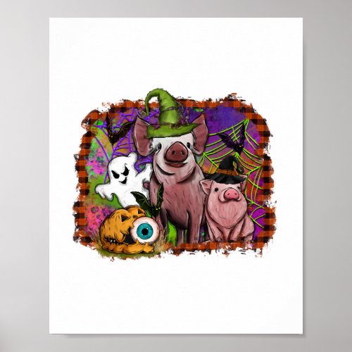 Halloween Pigs Poster