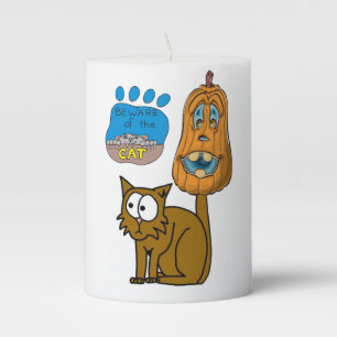 Halloween  Pilar Candle, Cat Pillar Candle