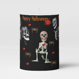 Halloween  Pilar Candle, Happy Halloween Pillar Candle