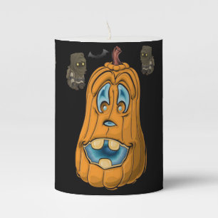 Halloween  Pilar Candle, Pumpkin Pillar Candle
