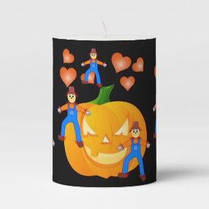 Halloween  Pilar Candle, Pumpkin Pillar Candle