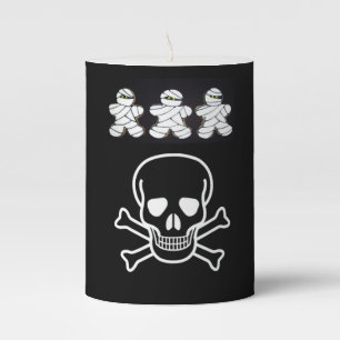 Halloween  Pilar Candle, Skull Pillar Candle