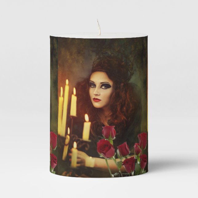 Halloween  Pilar Candle, Spider Pillar Candle (Front)